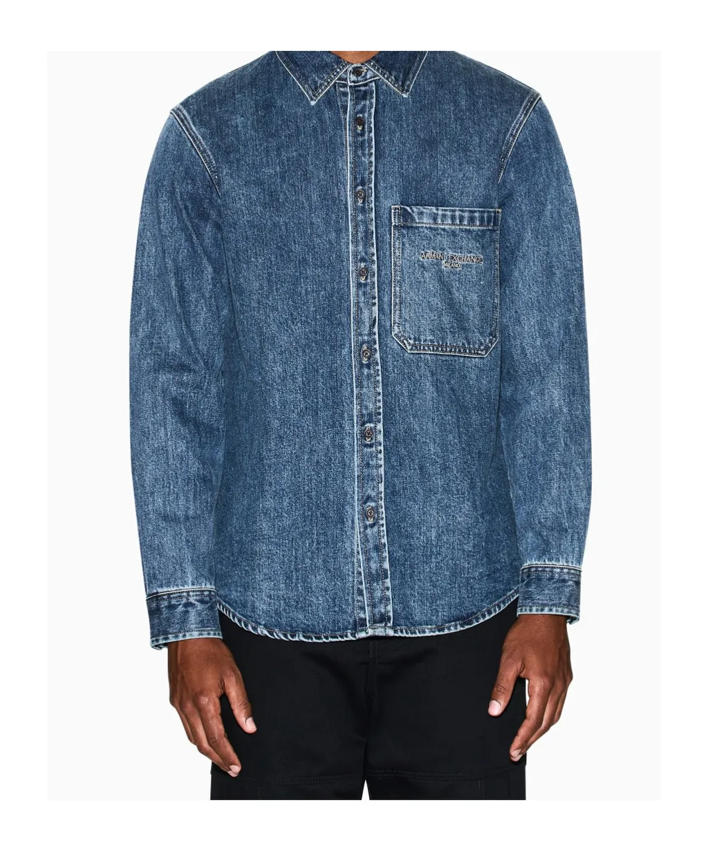 Long-Sleeved Denim Shirt