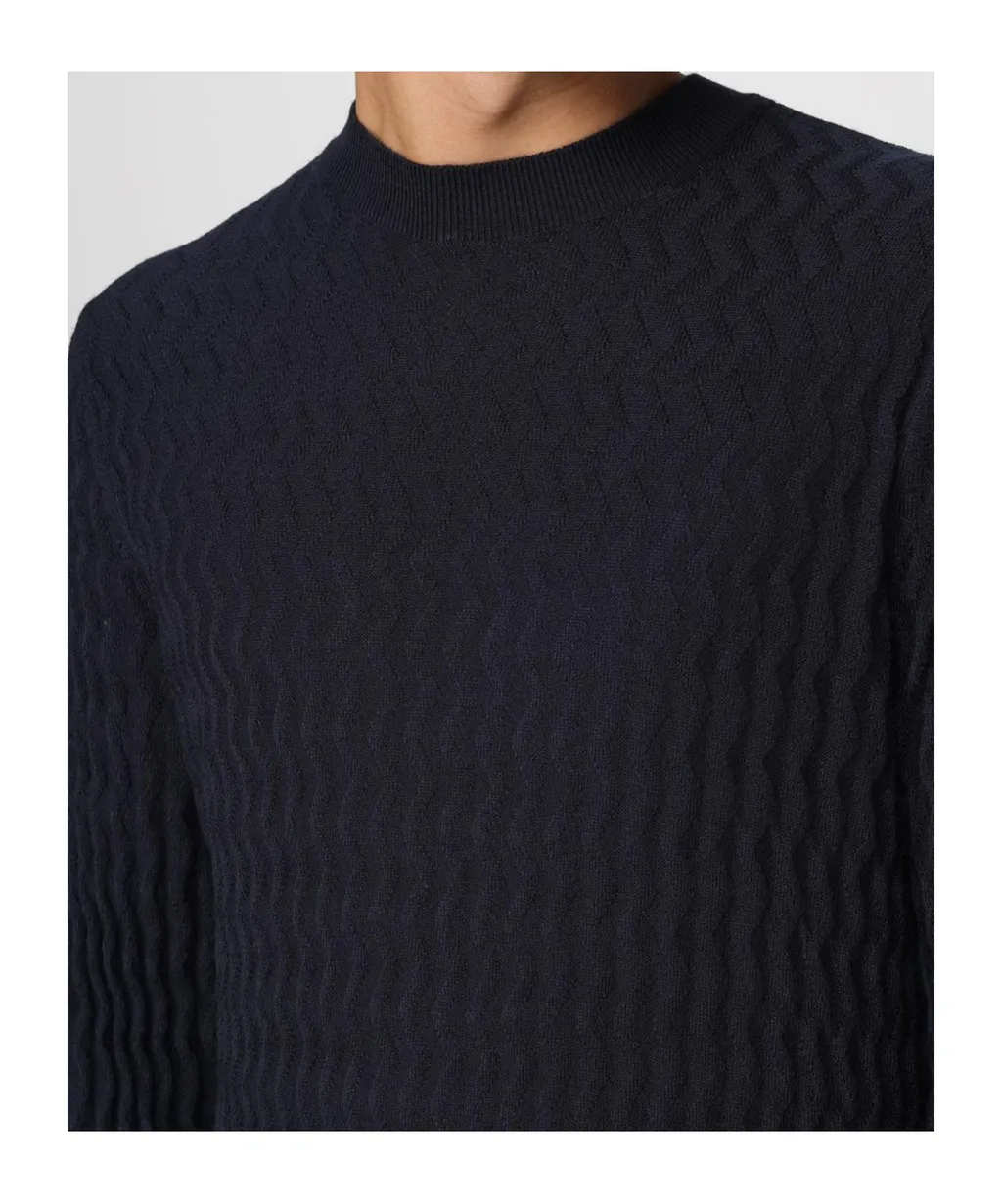 Armani Exchange Wavy Ribbed Jumper