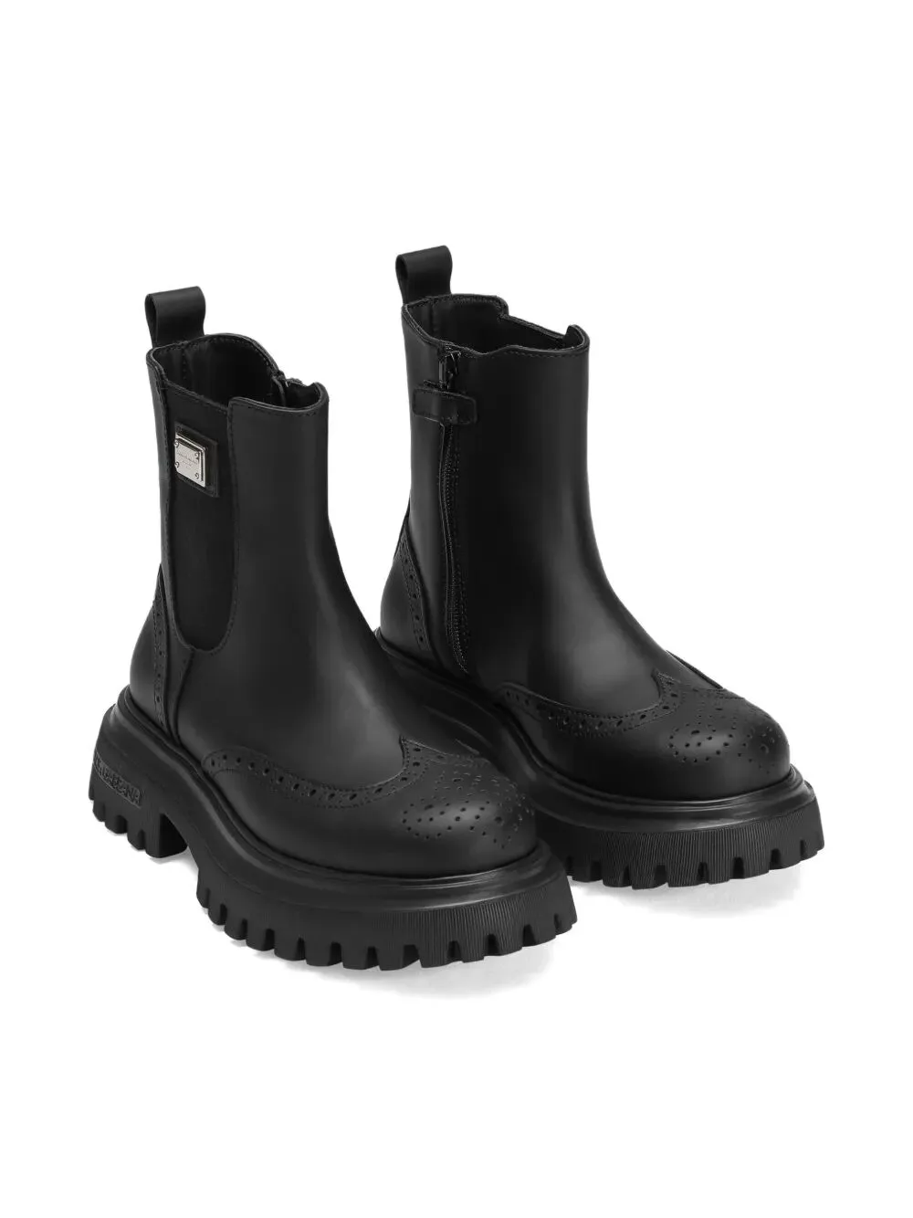 Brogue-Detail Chelsea Boots