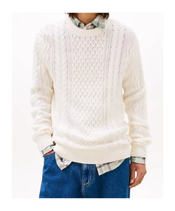 Tommy Jeans Tommy Badge Cable Knit Slim Jumper