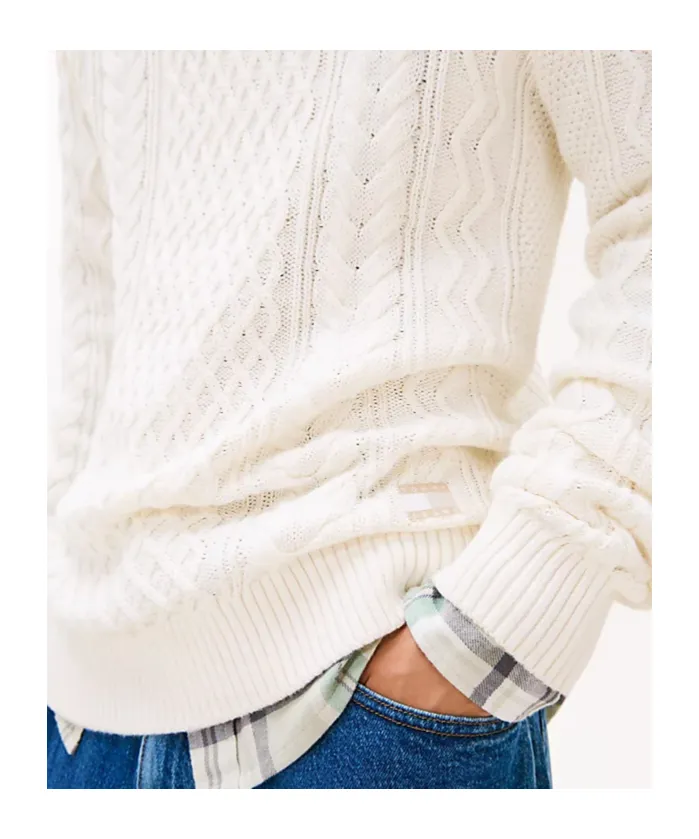 Tommy Jeans Tommy Badge Cable Knit Slim Jumper