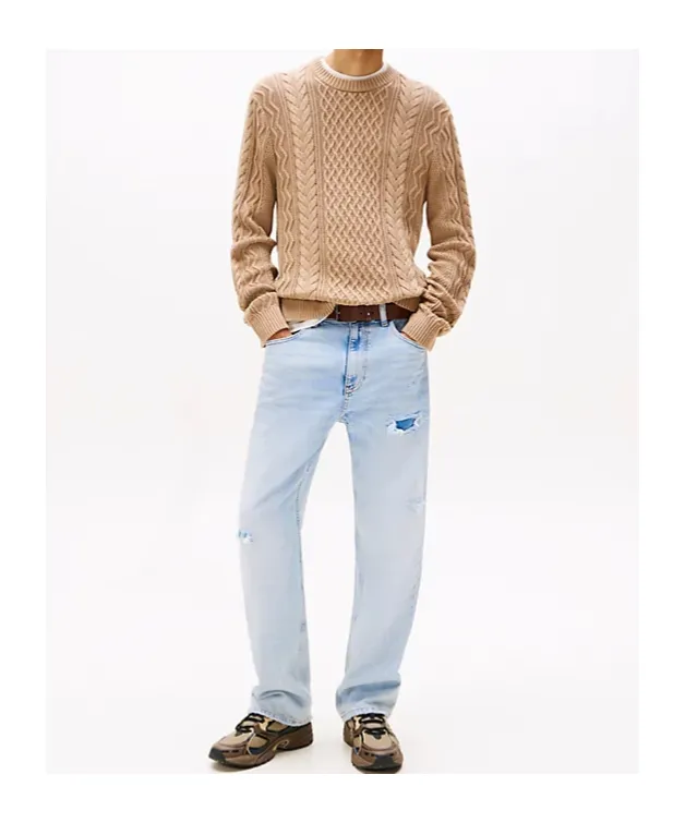 Tommy Jeans Tommy Badge Cable Knit Slim Jumper