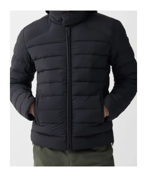 Quilted Down Jacket With Bib