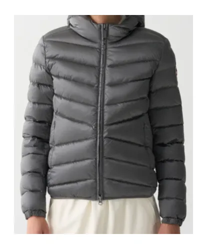 Quilted Down Jacket With Hood