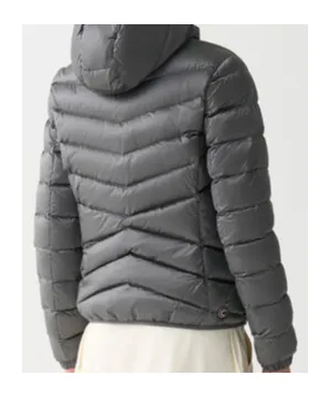 Quilted Down Jacket With Hood