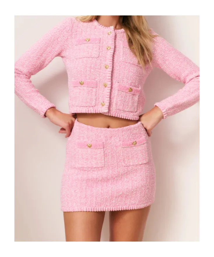 Loveshackfancy Ellianna Tweed Mini Skirt