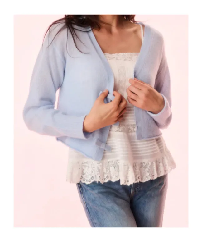 Loveshackfancy Luisella Bow-Detail Cardigan