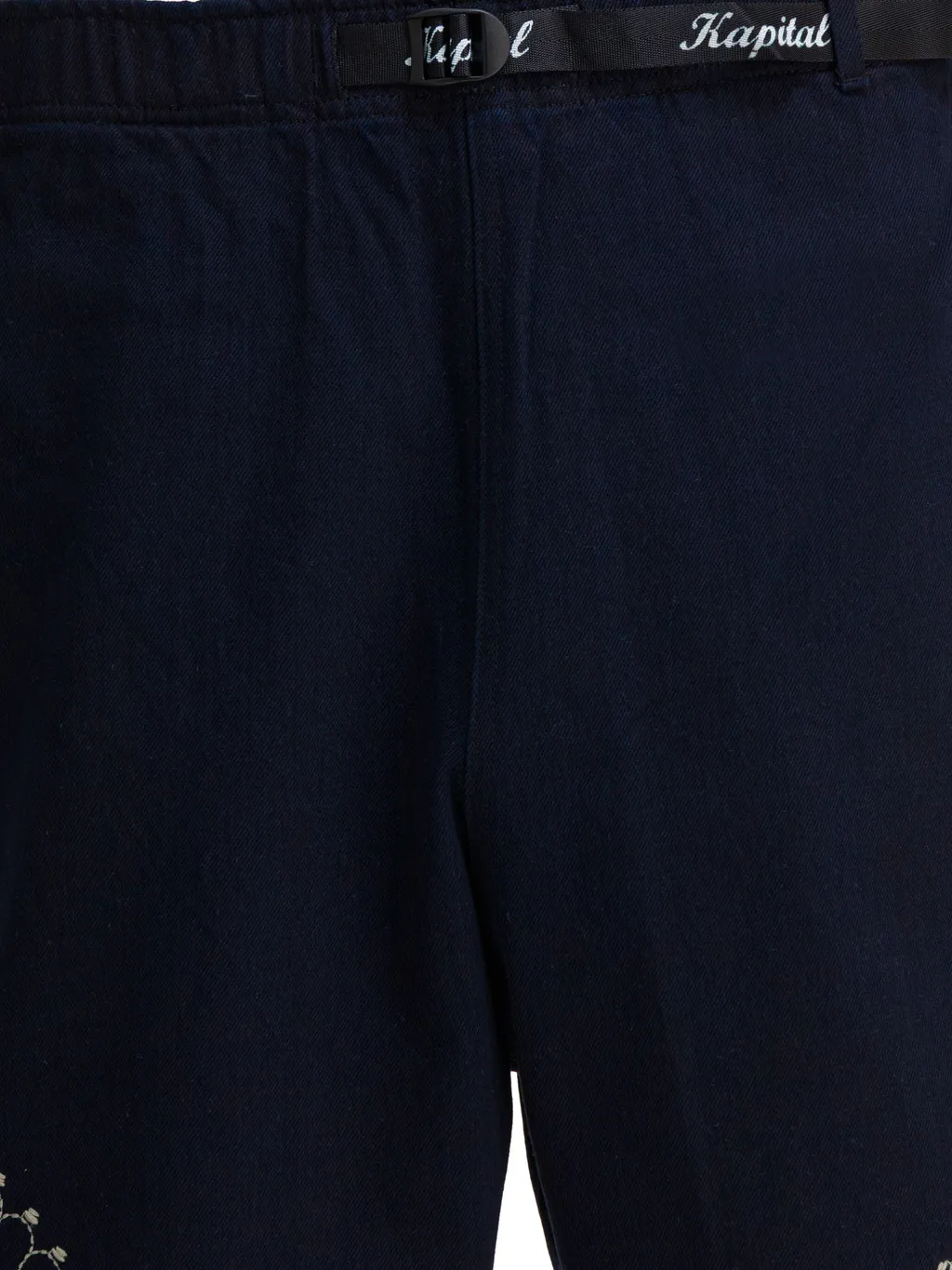 Embroidered Belted Trousers