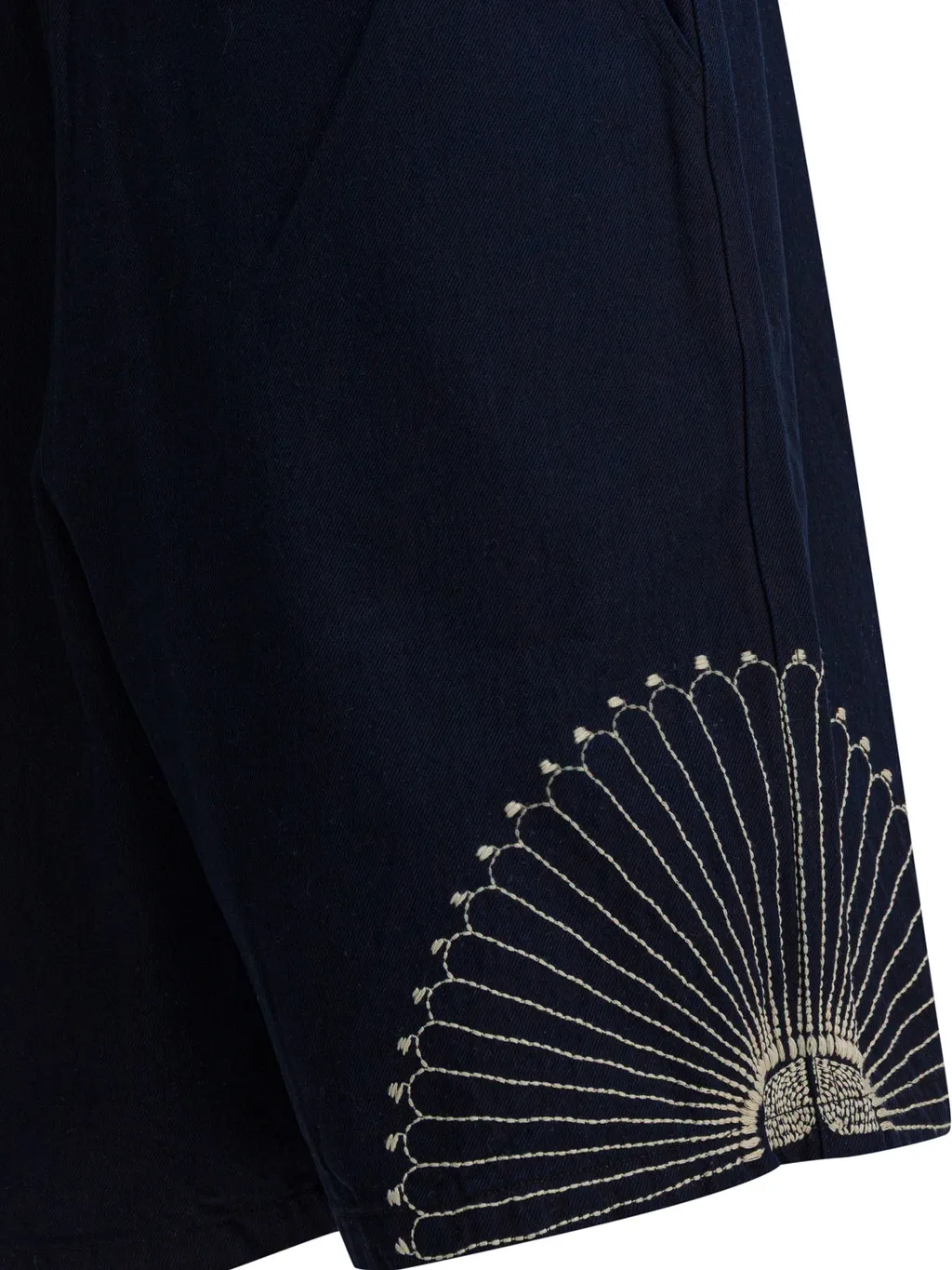 Embroidered Belted Trousers