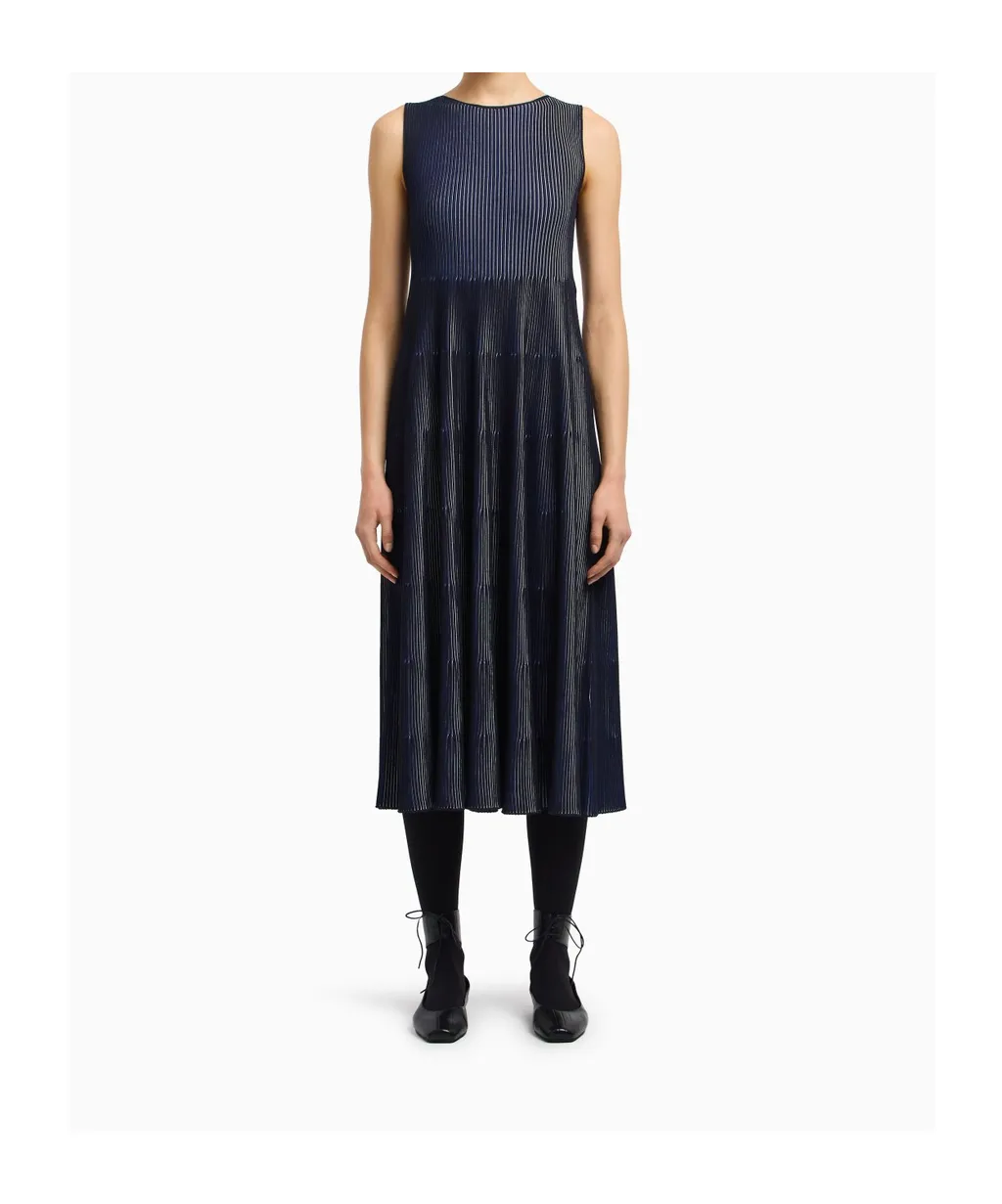 Emporio Armani Knitted Sleeveless Mini Dress