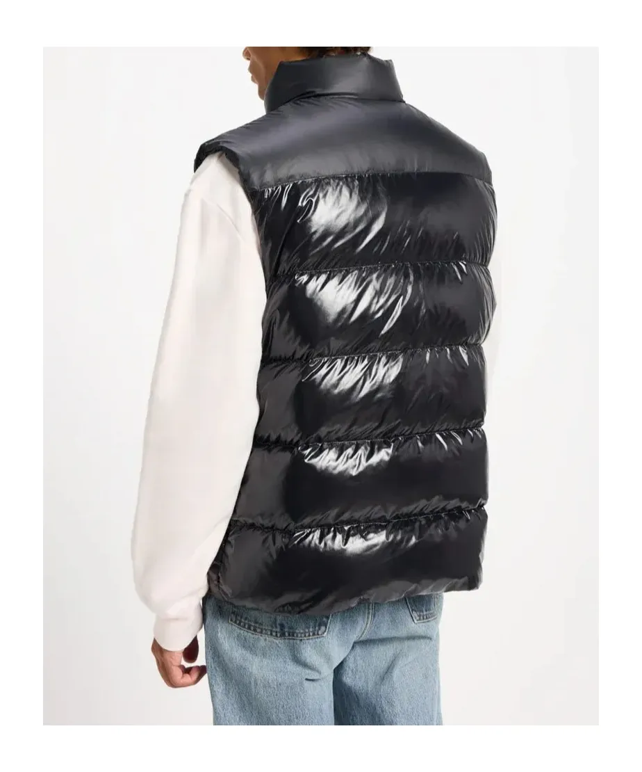 High Collar Sleeveless Cotton Coat