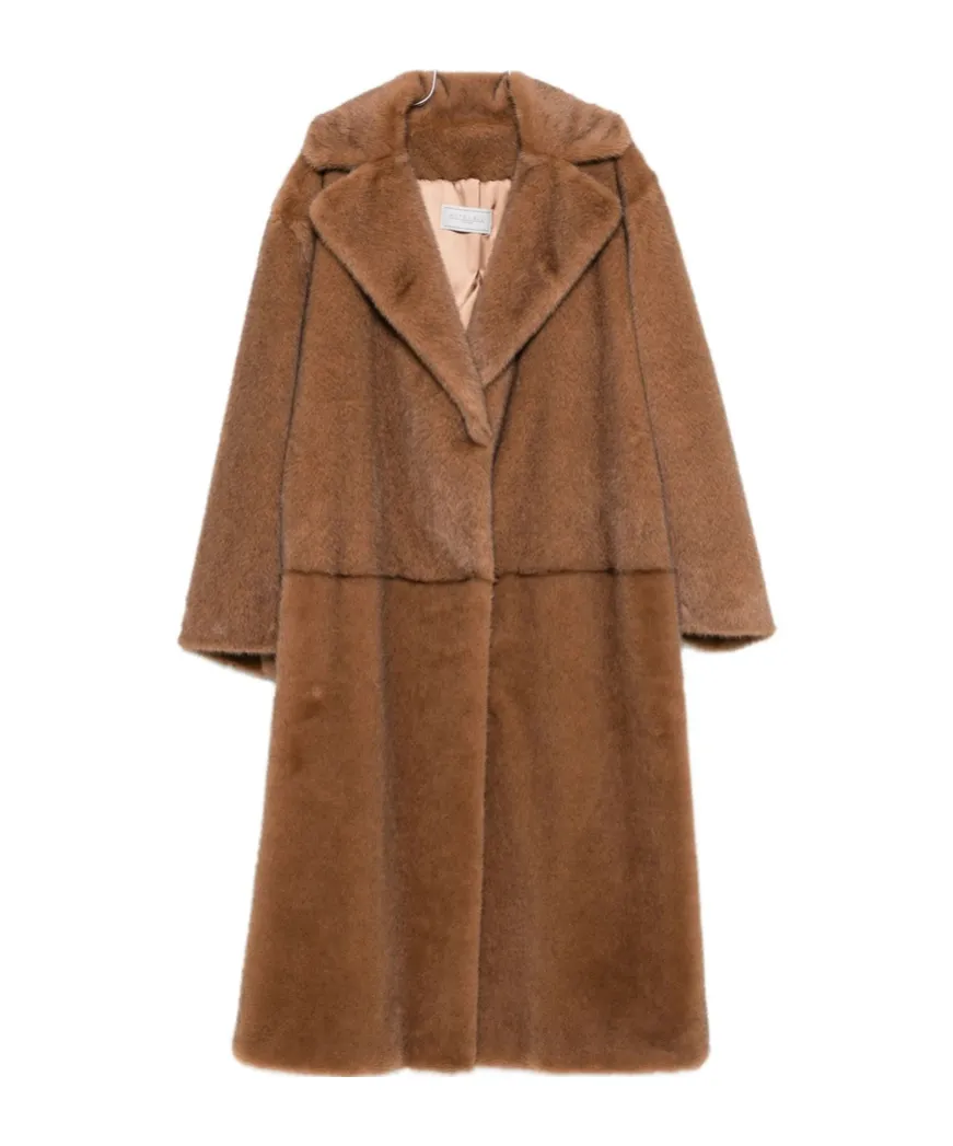 Collarless Long-Sleeve Coat