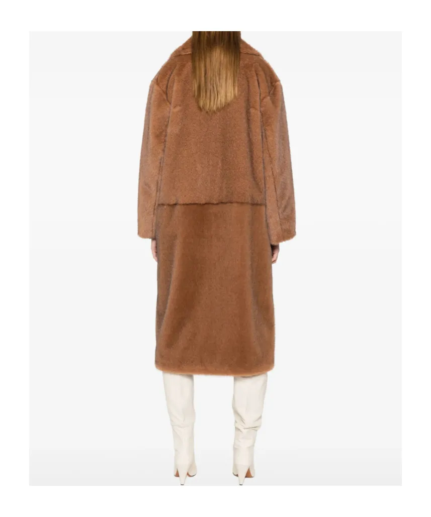 Collarless Long-Sleeve Coat