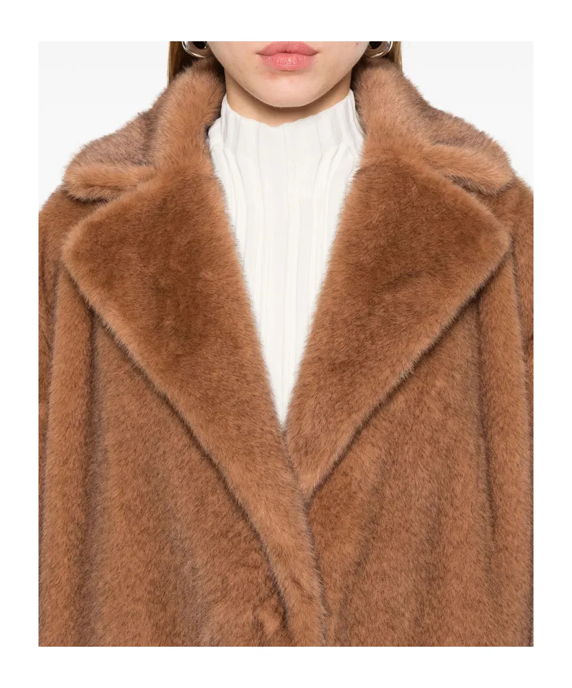 Collarless Long-Sleeve Coat
