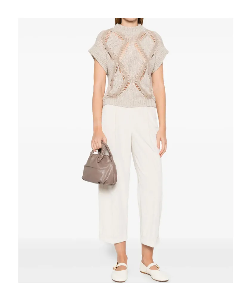 Diamond Pattern Knitted Sweater