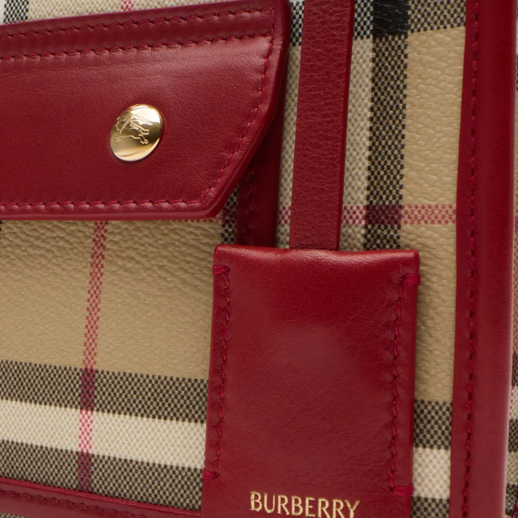 Burberry Mini Freya Checked Tote Bag