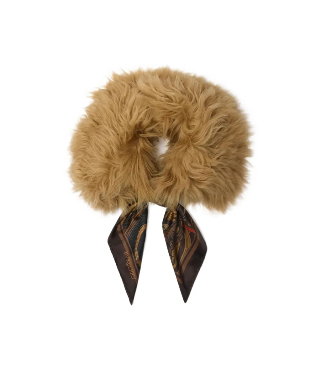Scarf Trim Shearling Collar
