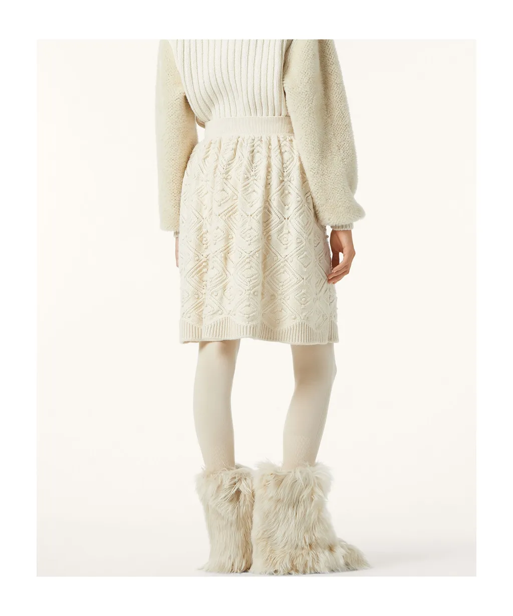 Cashmere Knitted Midi Skirt