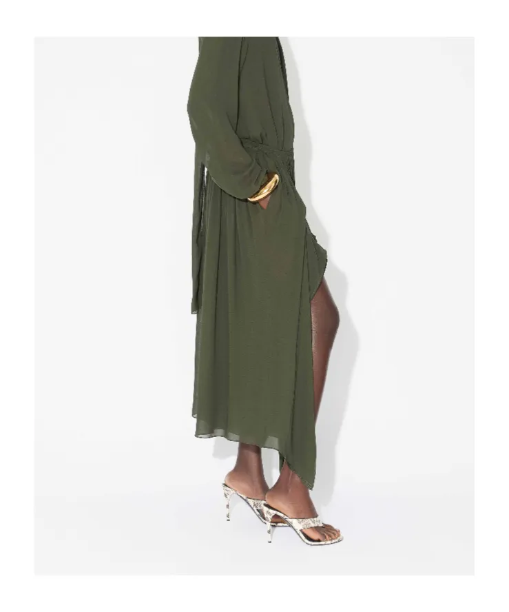 AlaÏA Infradito Embossed Heeled Sandals