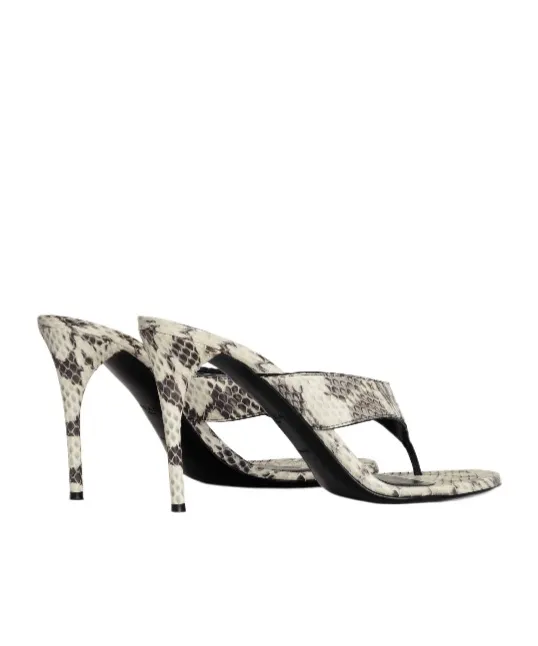 AlaÏA Infradito Embossed Heeled Sandals