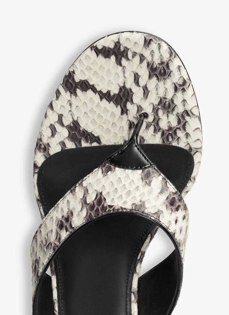 AlaÏA Infradito Embossed Heeled Sandals