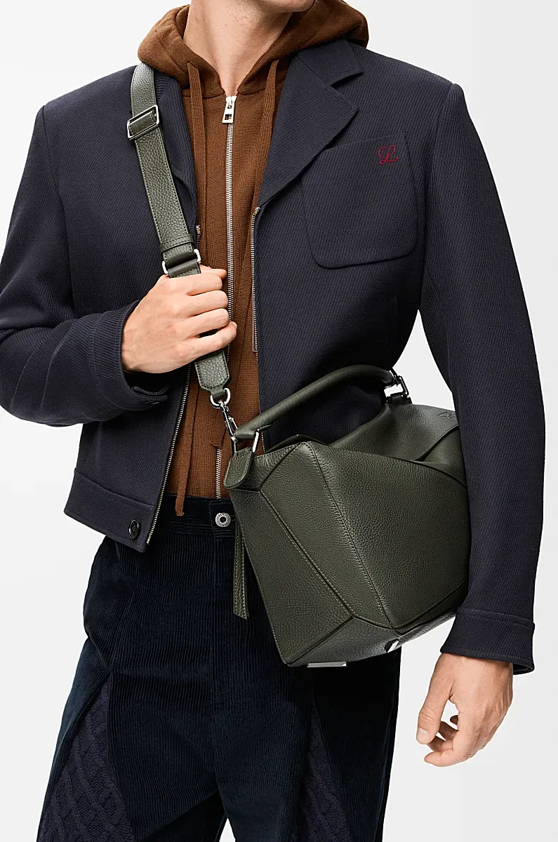 Large Puzzle Leather Shoulder Bag