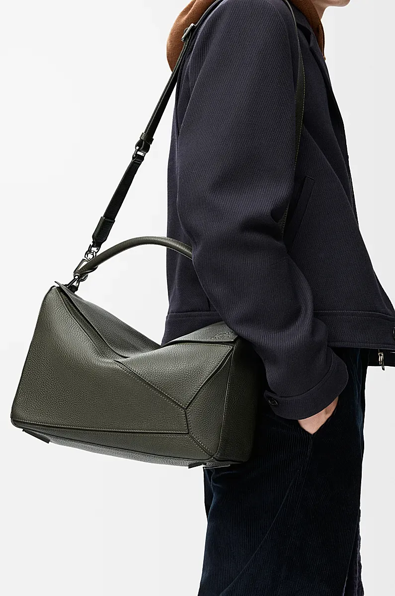 Large Puzzle Leather Shoulder Bag