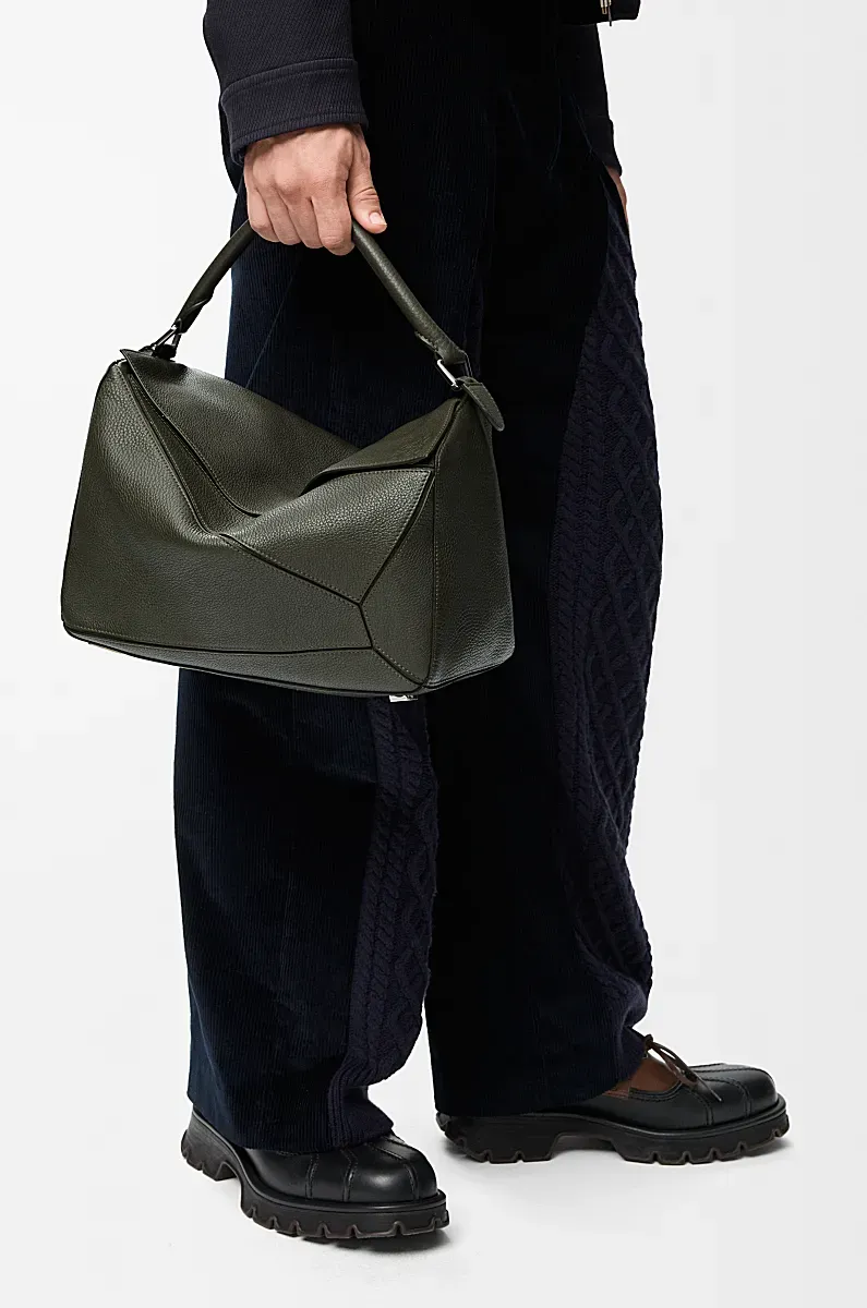 Large Puzzle Leather Shoulder Bag