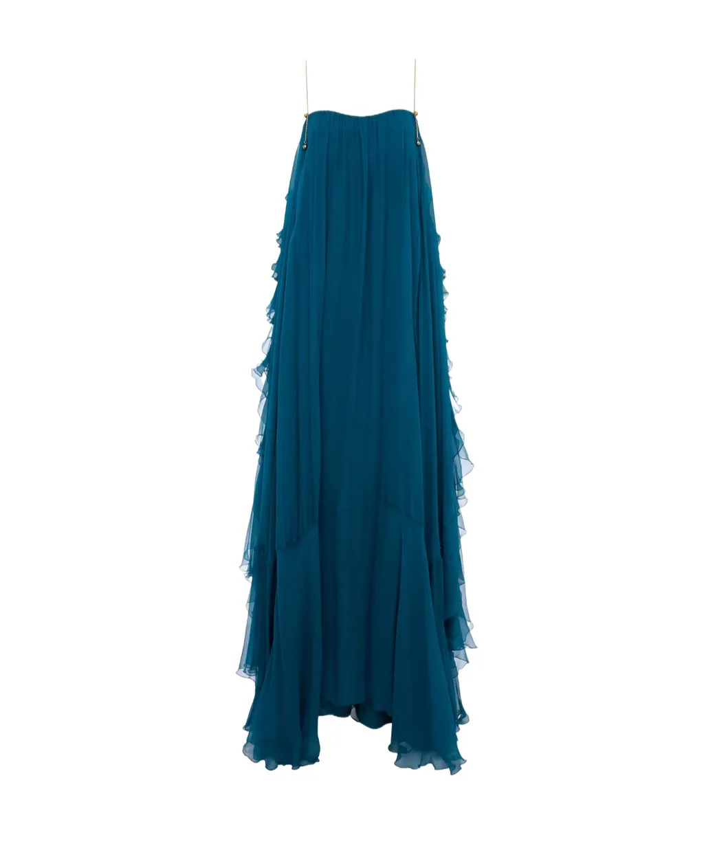 Chloé Sleeveless Ruffled Long Dress