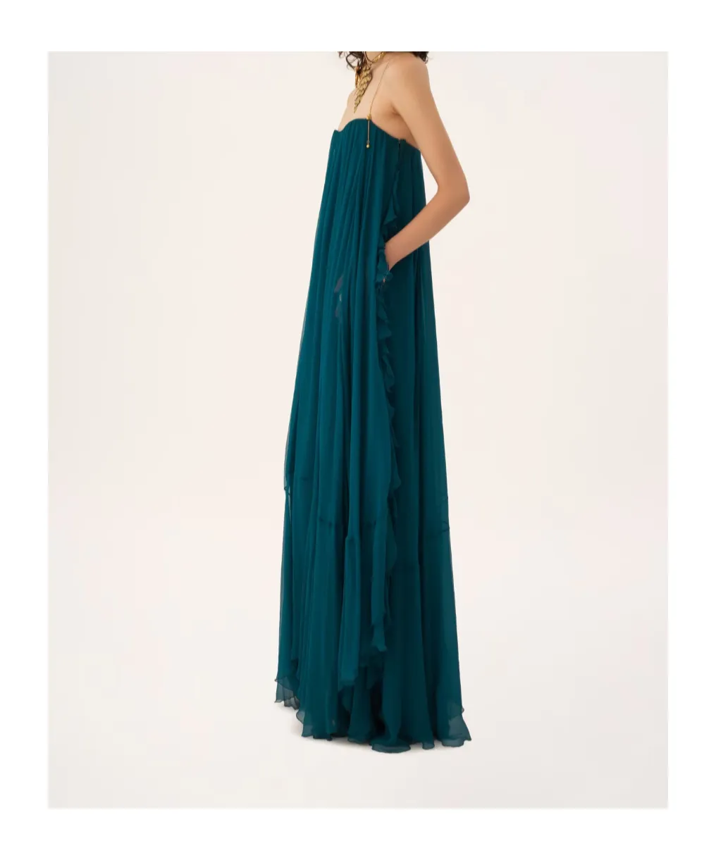 Chloé Sleeveless Ruffled Long Dress