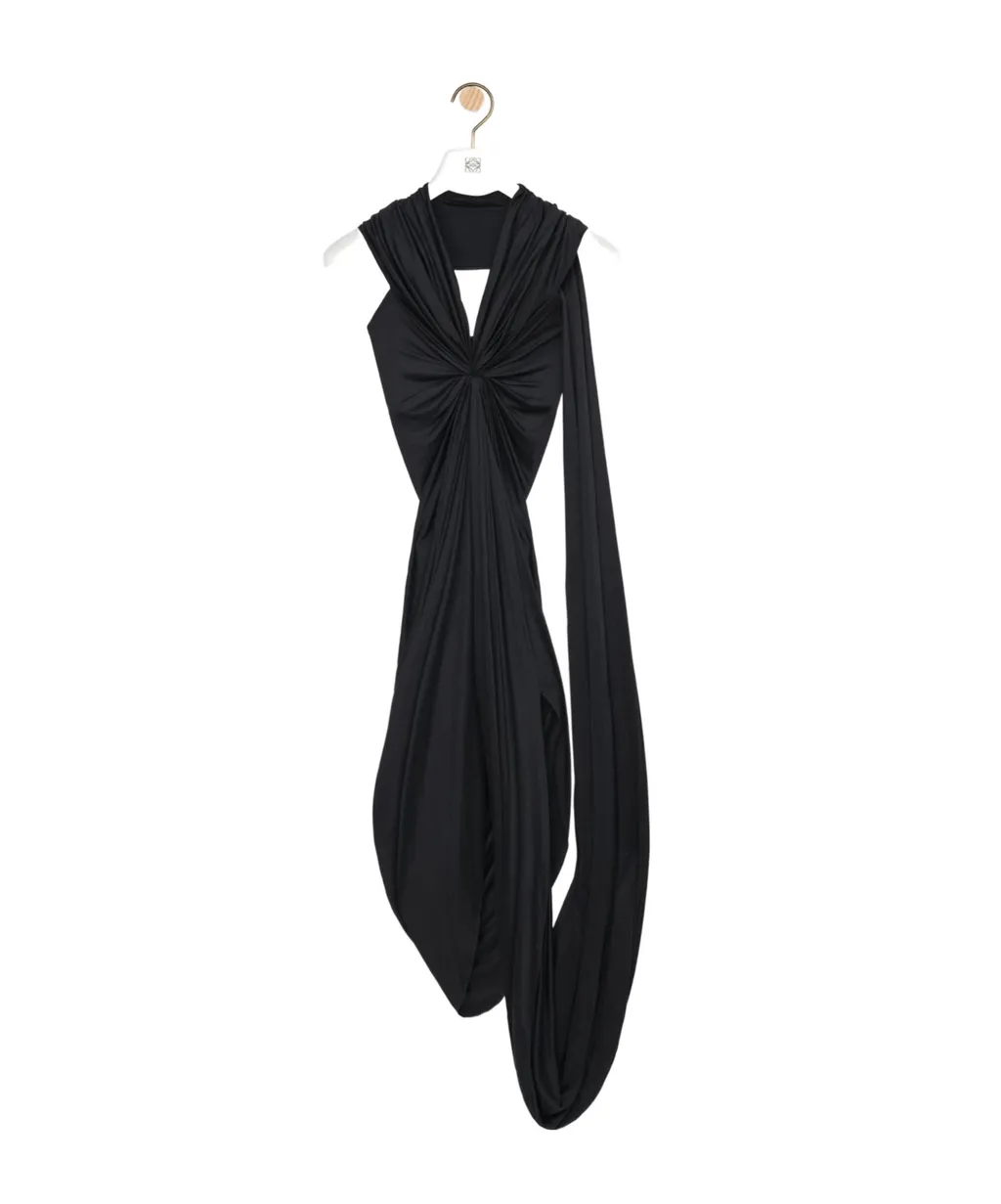 Loewe Gathered Draped Sleeveless Dress
