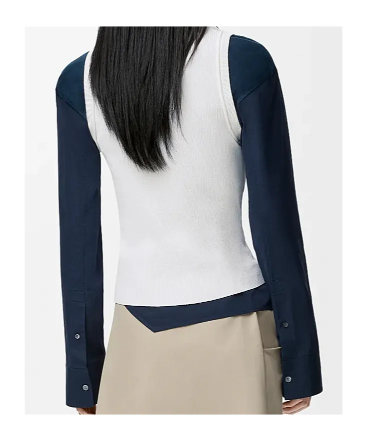 Loewe Anagram Embroidered Ribbed Top