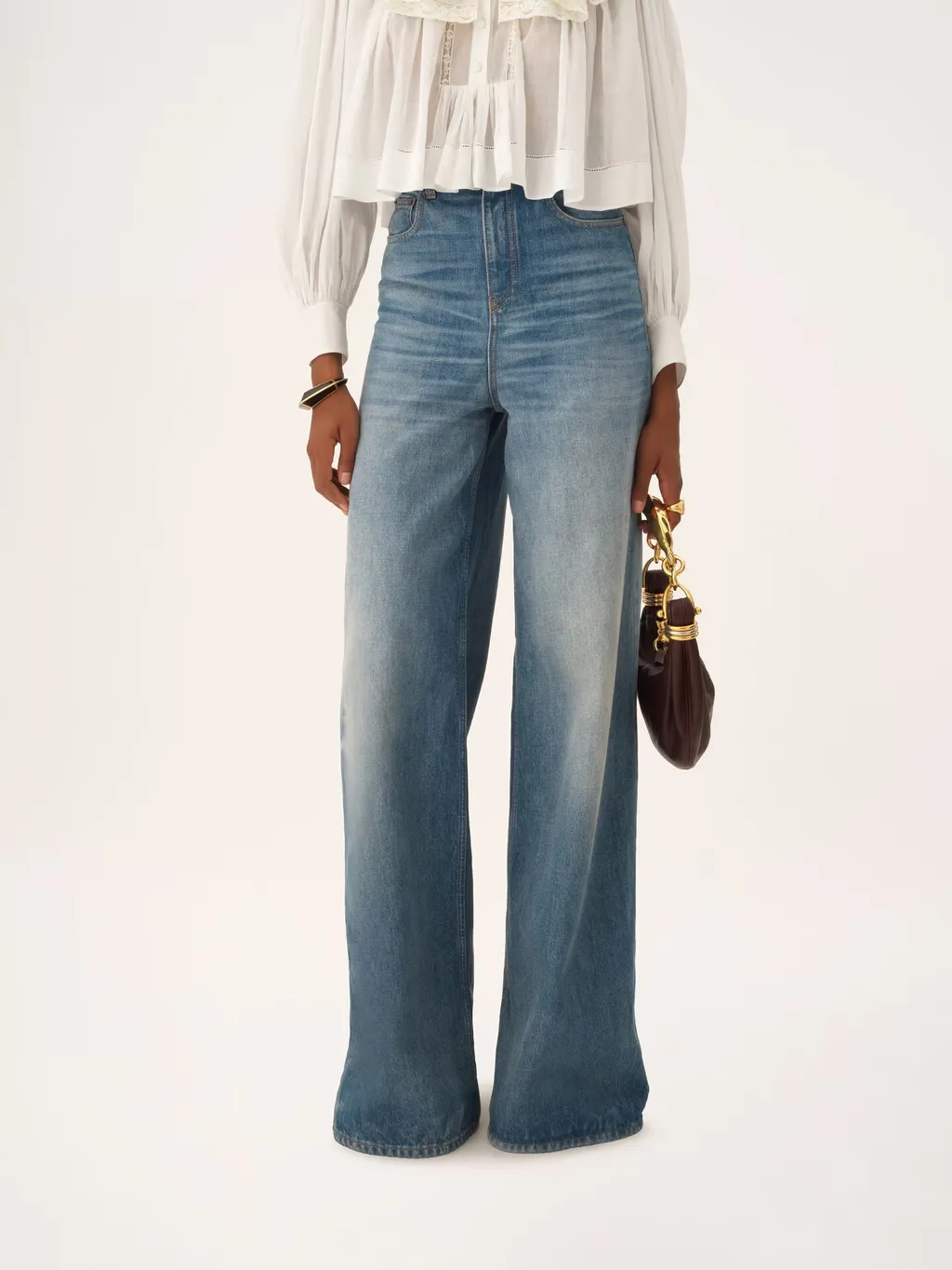 Chloé High-Waisted Wide-Leg Jeans