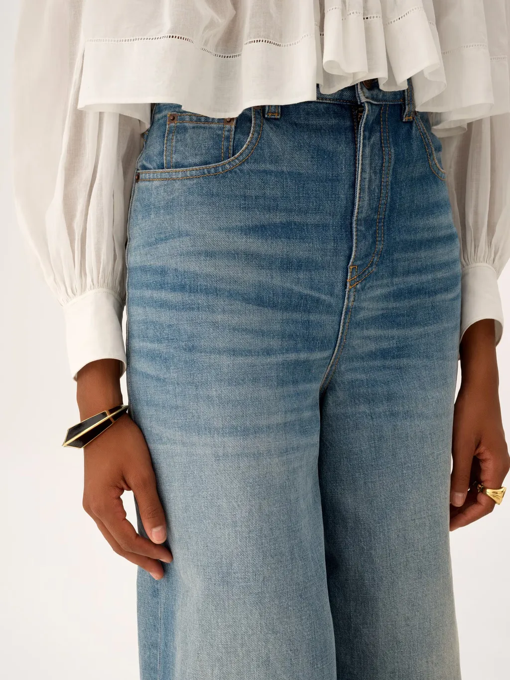 Chloé High-Waisted Wide-Leg Jeans
