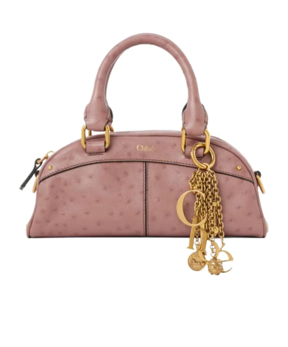 Chlo Logo Plaque Zip-Up Small Bowling Bag
