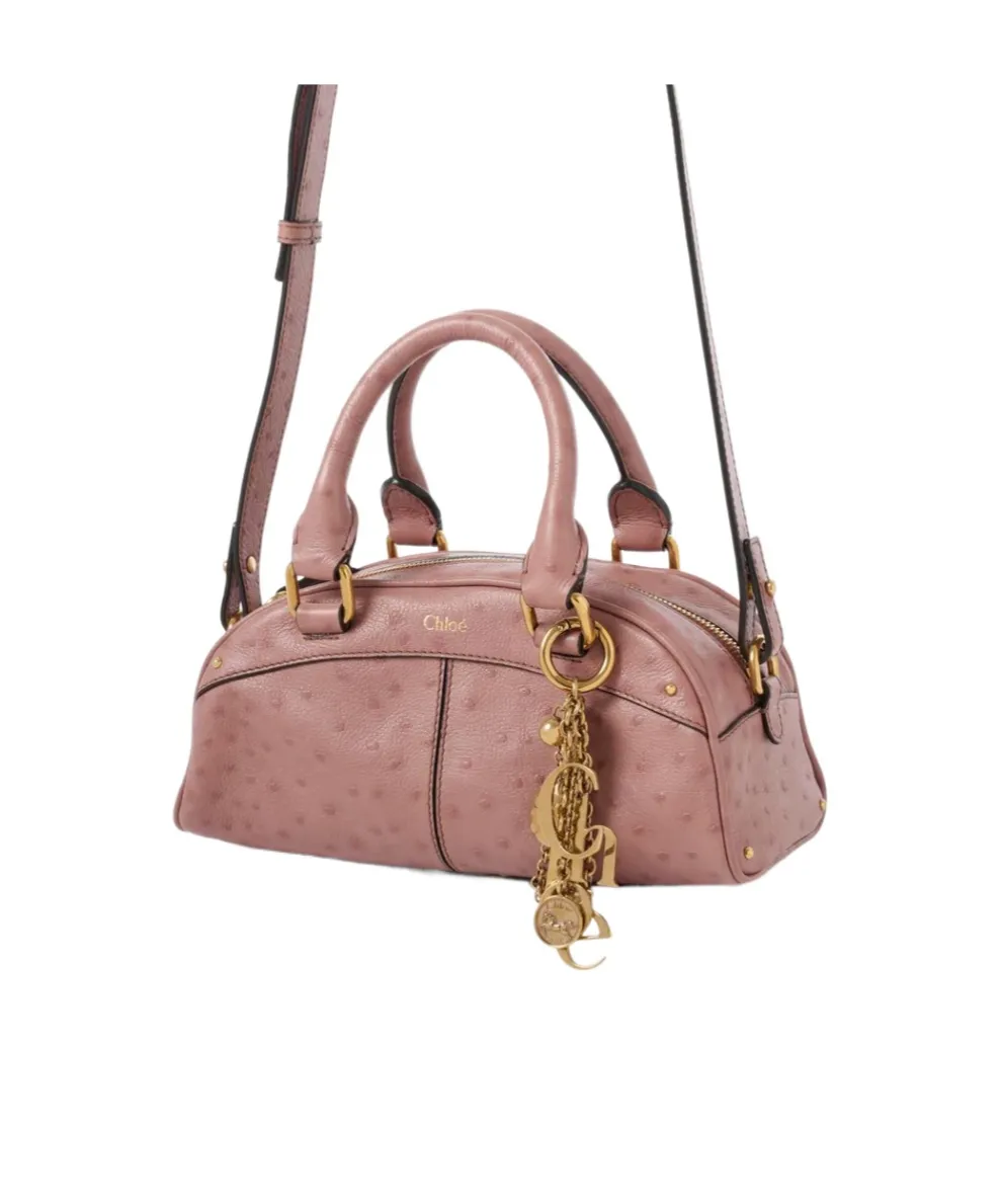 Chlo Logo Plaque Zip-Up Small Bowling Bag