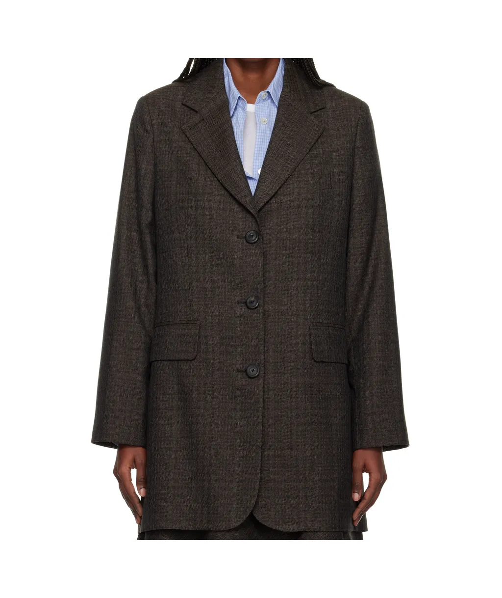 Queens Check-Pattern Blazer