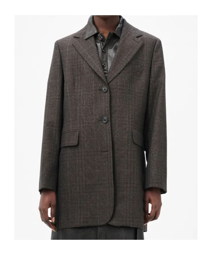 Queens Check-Pattern Blazer