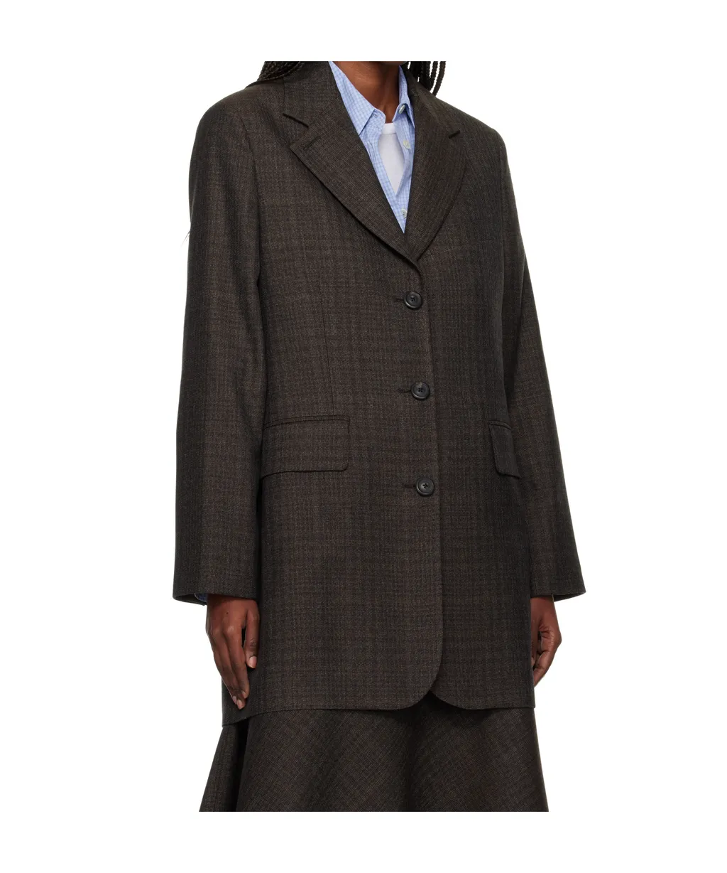 Queens Check-Pattern Blazer