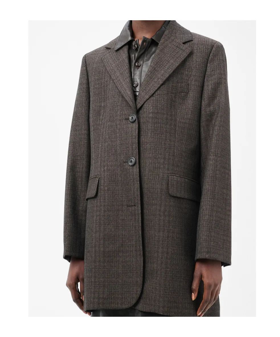 Queens Check-Pattern Blazer