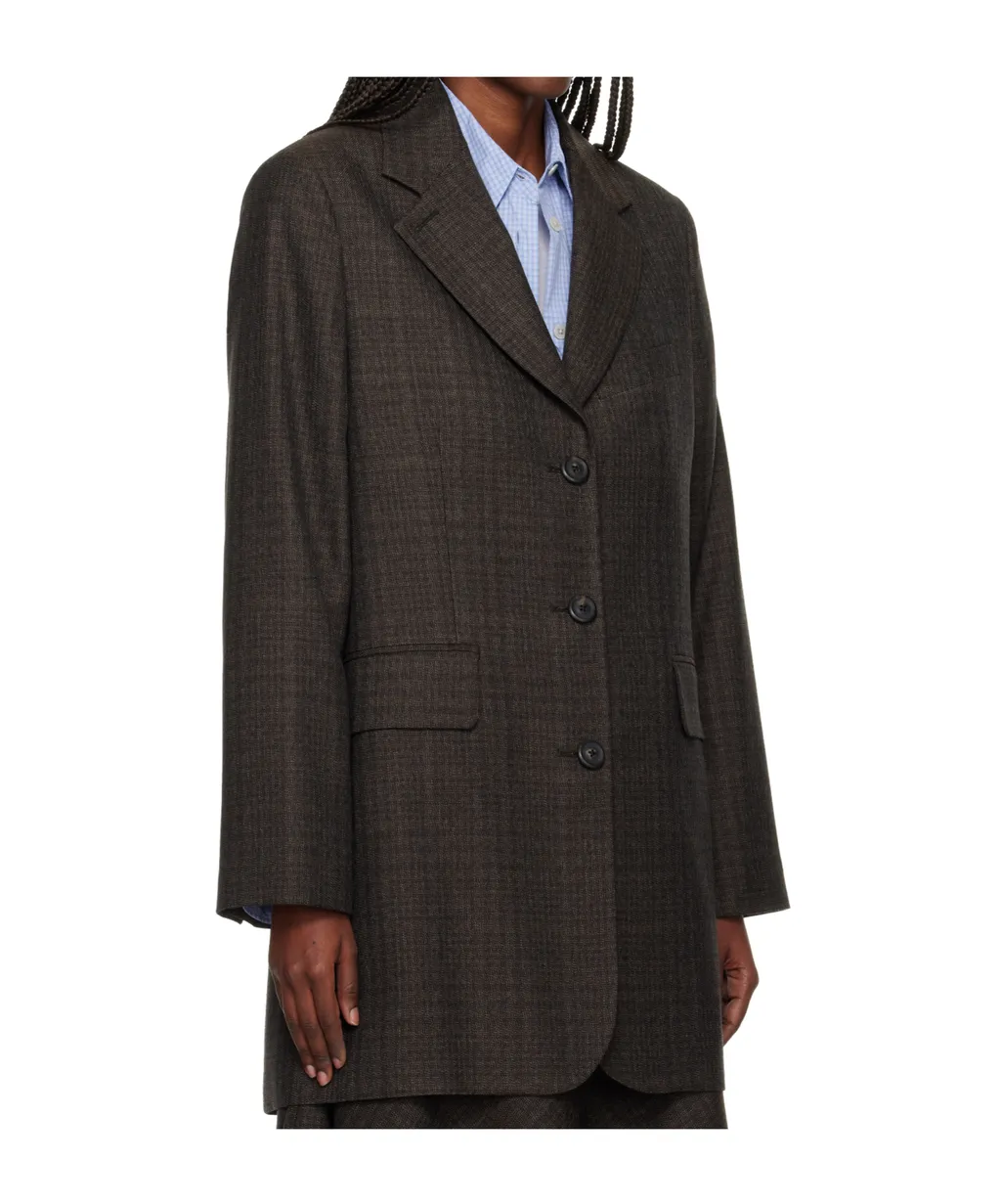 Queens Check-Pattern Blazer