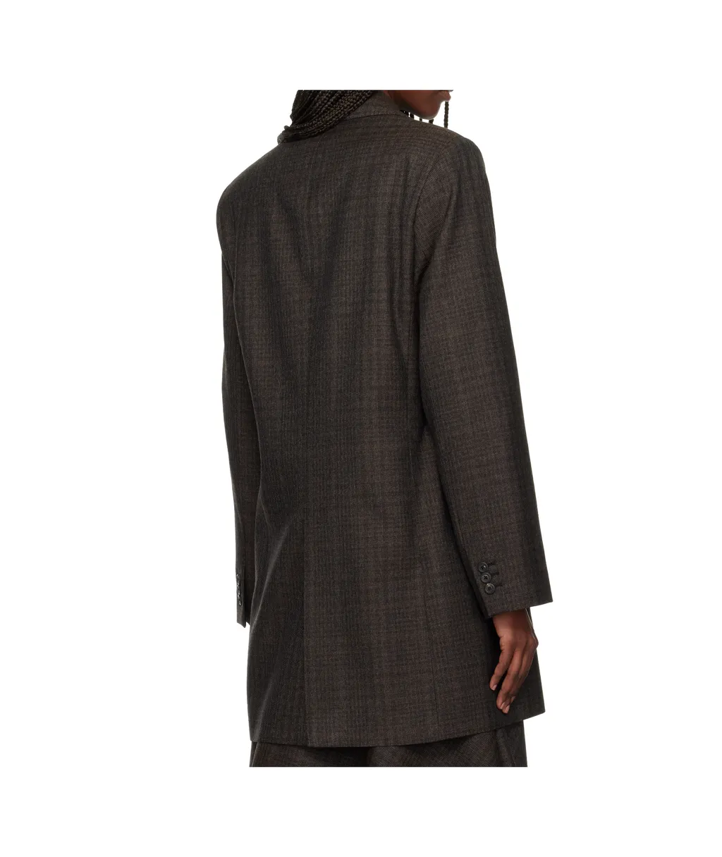 Queens Check-Pattern Blazer