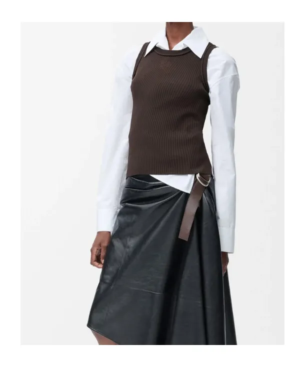 Loewe Anagram Embroidered Ribbed Top