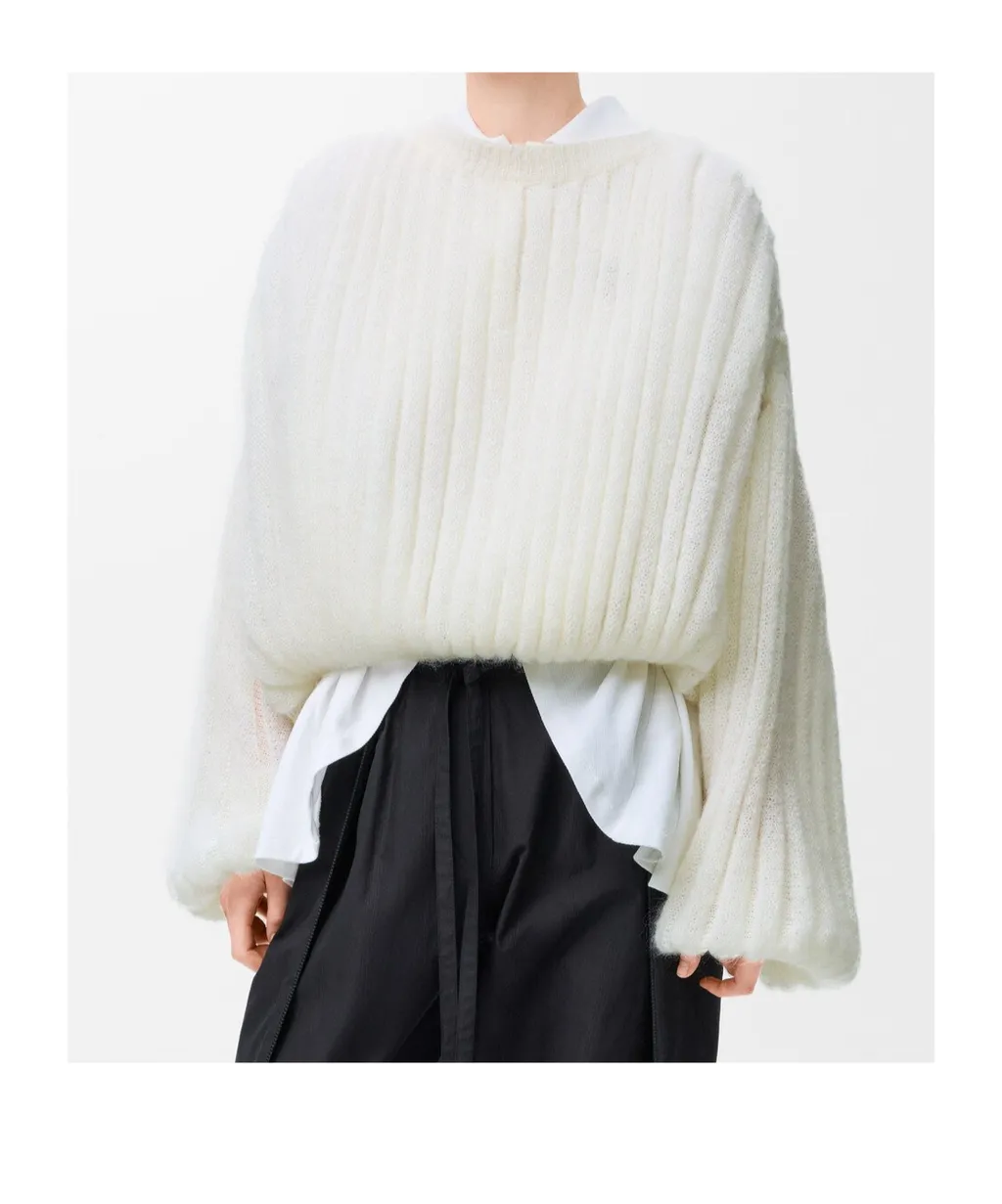 Balloon-Sleeve Sweater