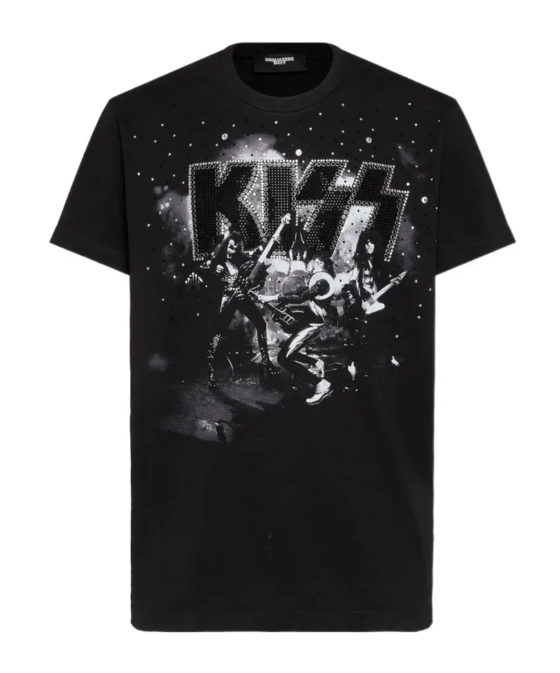 Dsquared2 X Kiss Cigarette Fit Embellished T-Shirt