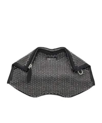 Alexander Mcqueen Manta Eyelet Detailed Clutch Bag
