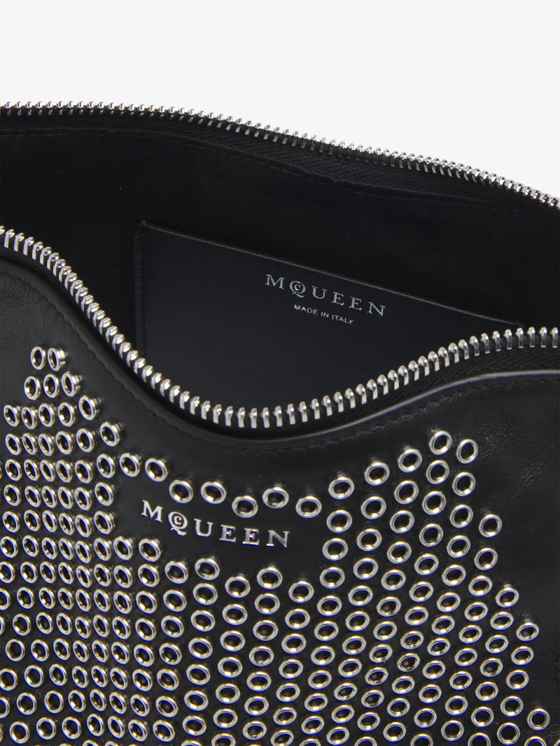 Alexander Mcqueen Manta Eyelet Detailed Clutch Bag