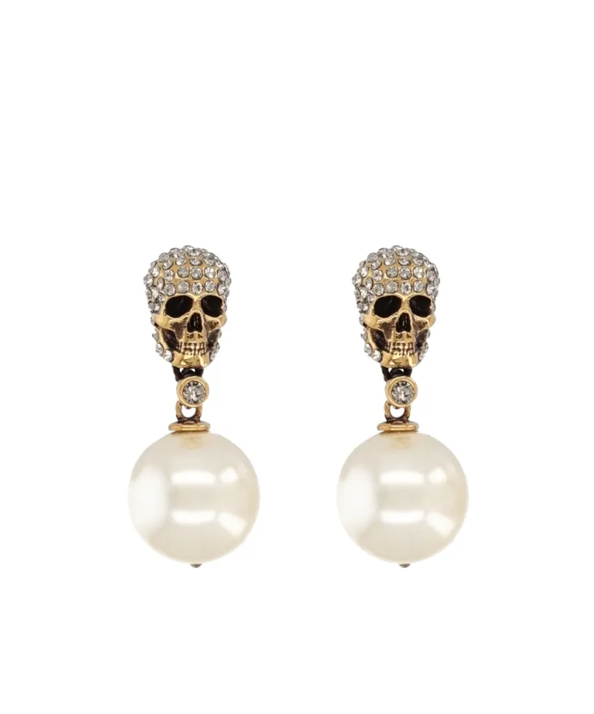 Alexander Mcqueen Skull Embellished Earrings
