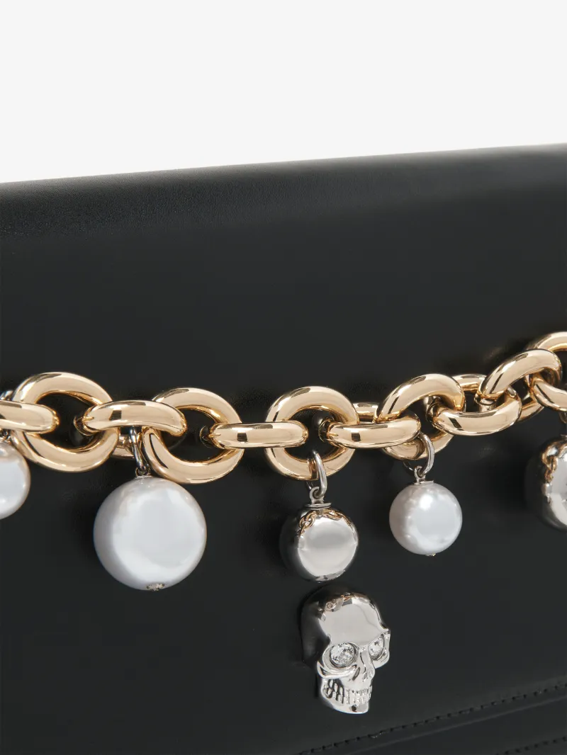 Alexander Mcqueen Skull Embellished Chained Clutch Bag