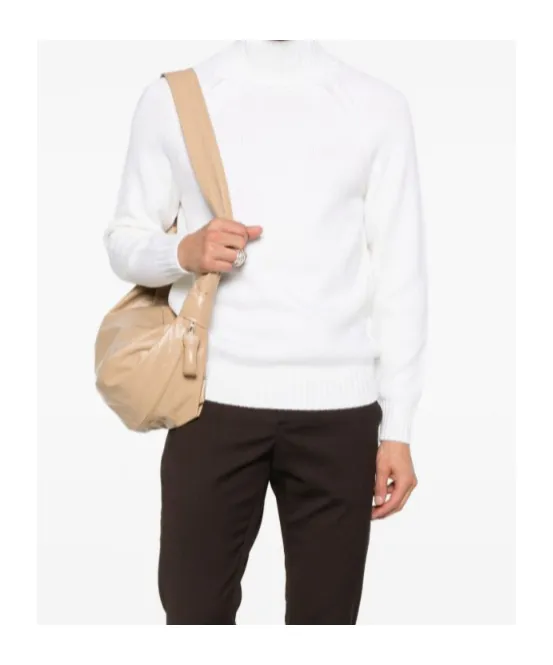 High-Neck Wool Sweater